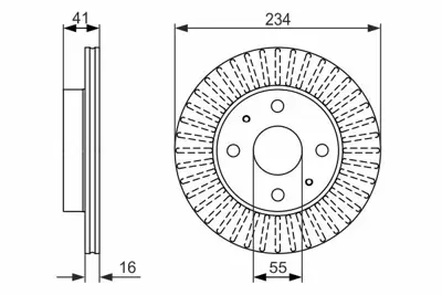 BOSCH 0986479592 Fren Dısk Daıhatsu Sırıon Yrv On Hk Df4887 43512B1050, 43512B1040, 4351297201, 4351297202, 43512B2112, 43512B1050000, 4351297202000, 43512BZ030, 43512B2111, 43512BZ040