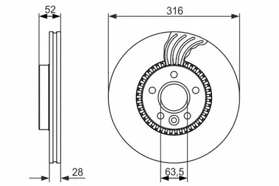 BOSCH 0986479620 Fren Dıskı Ön 6G9N2C375DC