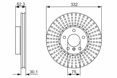 BOSCH 0986479624 Fren Dıskı Ön 332mm Bmw E70 F15 E71 F16 34116886478