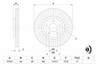 BOSCH 0986479679 Fren Dıskı Ön 40206-ET01A