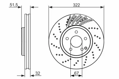 BOSCH 0986479720 Fren Dıskı On Cls-Class X218 12>17 C218 11>17 4211812