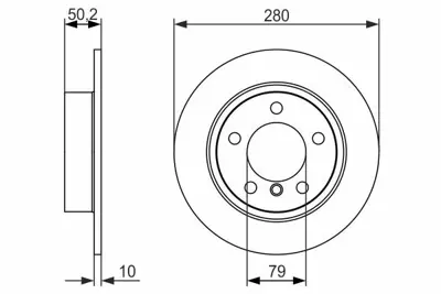 BOSCH 0986479728 Fren Dısk Mını Countryman (R60)  Mını Paceman (R61) Df6353 34219811539