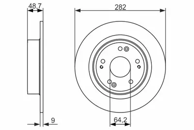 BOSCH 0986479738 Fren Dıskı Arka 42510TA0A00