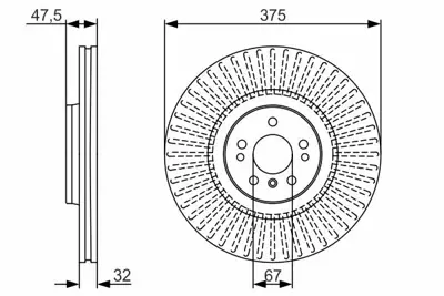 BOSCH 0986479A26 Fren Dıskı A1644211512