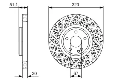 BOSCH 0986479A60 Fren Dıskı Ön X156 13 W176 1218 W246 1218 C117 1319 A2464212712
