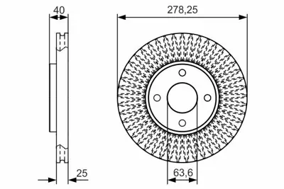 BOSCH 0986479C48 Fren Dıskı Ön CN151125DA