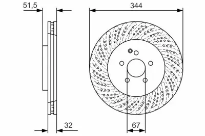BOSCH 0986479D07 Fren Dıskı On Cls-Class X218 14>17 C218 14>17 2184210412