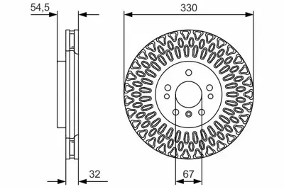 BOSCH 0986479D08 Fren Dısk Mercedes Gle Ön A1664211300