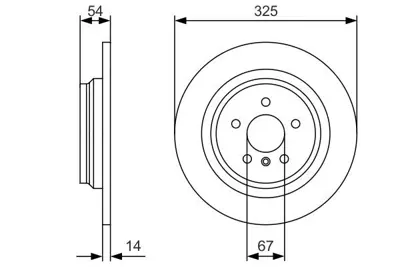 BOSCH 0986479D10 Fren Dıskı Arka Ml-Class W166 11>15 Gle-Class C292 15>19 1664230012