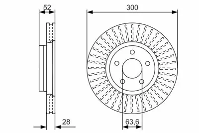 BOSCH 0986479D38 Fren Dıskı Ön 7G911125EA