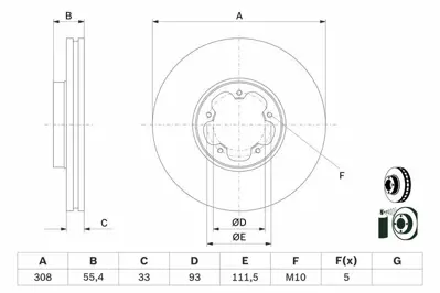 BOSCH 0986479D40 Fren Dıskı CK4Z1125C