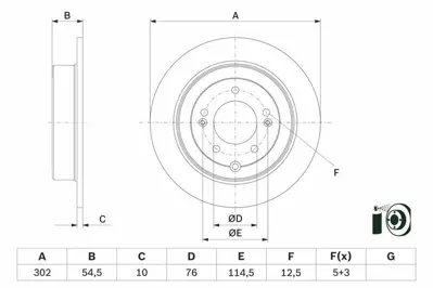 BOSCH 0986479E45 Fren Dıskı Arka 58411D7000