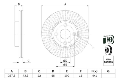 BOSCH 0986479E56 Fren Dıskı DA7R33251