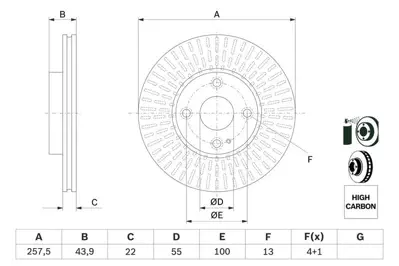 BOSCH 0986479E56 Fren Dıskı DA7R33251