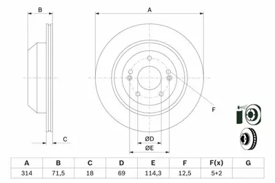 BOSCH 0986479F43 Fren Dıskı 58411C5700