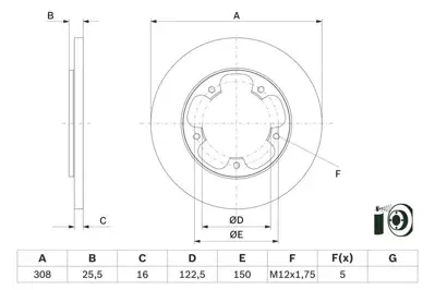 BOSCH 0986479F44 Fren Diski Bd2789 KK312A315AA