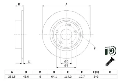 BOSCH 0986479F76 Fren Dıskı 42510T7WA02