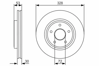 BOSCH 0986479R48 On Fren Dıskı Jeep Commander Grand Cherokee Iıı 52089269AB