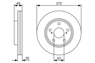 BOSCH 0986479R58 Fren Dıskı Ön 43512-33060