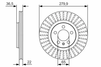 BOSCH 0986479R68 Bosch 0986479r68 Fren Diski Aynası Ön 1J0615301E, 1J0615301M, 1J0615301P, M15065, 1JD615301, JZW615301, 1JO615301E, 1JO615301M, JZW615301Q, 1H0698151B
