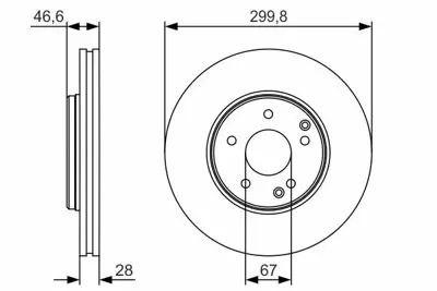 BOSCH 0986479R79 Fren Dıskı Ön W203 0007 Cl203 0208 C209 0209 W210 9702 R170 0004 A2034210512