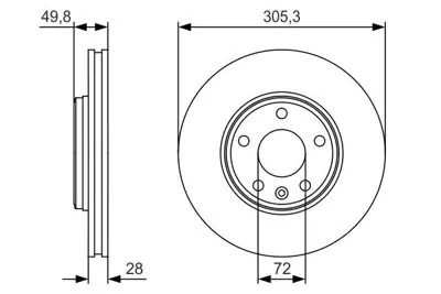 BOSCH 0986479R93 On Fren Aynası (Dıskı) Havalı Trafıc Iı Vıvaro 1.9dcı - 2.0dcı (5 Bıjon) 4020600QAF