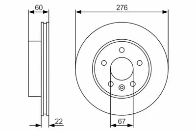 BOSCH 0986479R95 Fren Dıskı Ön V-Class 638-2 9703 Vıto 638 9703 2 Ad A6384210112