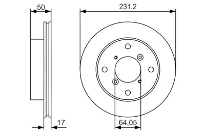 BOSCH 0986479R96 On Fren Disk (Aynasi) Havali Suzuki Alto 1994-2002 Suzuki Swift 1989-2001 Justy 1.3 4wd 1995-2003 (231mm) 55311-60B21