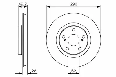 BOSCH 0986479S22 Fren Dıskı Ön 43512-42050