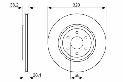 BOSCH 0986479S35 Fren Dıskı Ön 40206-EB320