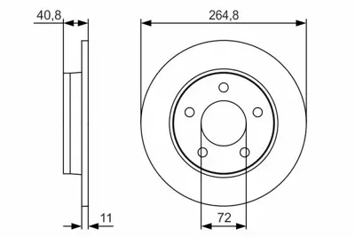 BOSCH 0986479S50 Fren Dıskı Arka C24Y26251C