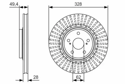BOSCH 0986479T00 Fren Dıskı Ön 4351248110