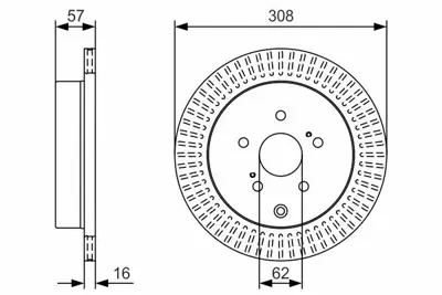 BOSCH 0986479T16 Fren Dıskı Arka 55611-77K01