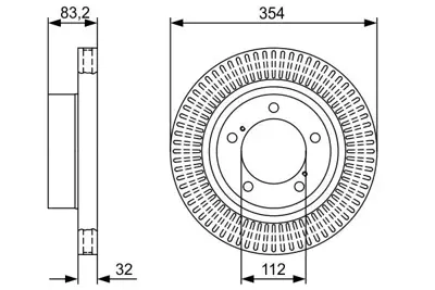 BOSCH 0986479V50 Fren Dıskı Ön 43512-0C020