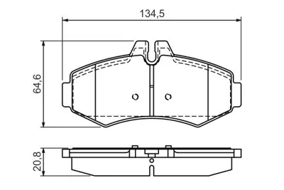 BOSCH 0986494013 Fren Balatası Ön V-Class 638-2 9703 Vıto 638 9703 MBA6384210010