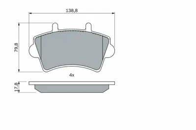 BOSCH 0986494031 On Fren Balatası Master Iı 01 10 Movano 01> Tum Modeller Interstar 01> (Gdb1442) 4402993