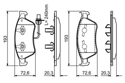 BOSCH 0986494200 Fren Balatası Ön 4E0698151E, 4E0698151J, 4E0698151K, 4E4698151A, 4D0698151AB, 4E0698151, 4E0698151A, 4E0698151B, 4E4698151, 4D098151AB