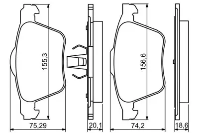 BOSCH 0986494245 Ön Balata Mondeo Iv 2.5 07 Smax 2.0-2.2 Tdcı 07 Galaxy 2.2 Tdcı 08 2.0 Sctı 10 6G9N2K021CC