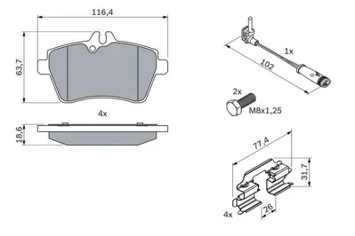 BOSCH 0986494290 Dısk Balata A1694202020