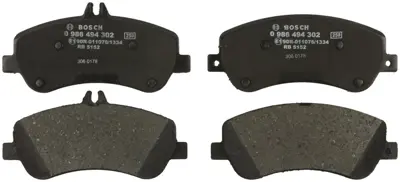 BOSCH 0986494302 Fren Balatası Ön Glk-Class X204 0915 A0054209220, 54209220, 74208720, 54204820, 74206620, A0074206620, A0074208720, 64206420, A0054204820, A0064206420