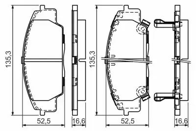 BOSCH 0986494311 On Fren Balatası Honda Cıvıc Vı 2.0 Type-R 01-11 S2000 00-> 6450S5TE50