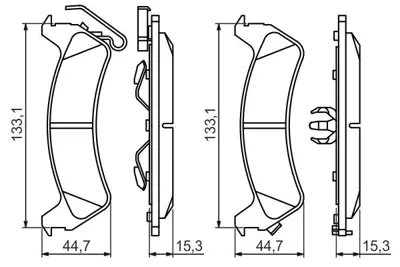 BOSCH 0986494348 Dısk Balata Jeep Grand Cherokee Arka İkaz Kablolu Chr04796344 Chr4796344  Chr4883717 GDB4124