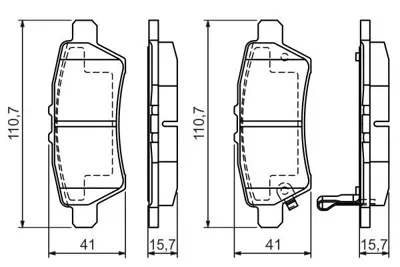 BOSCH 0986494369 Fren Balatası Arka 44060EA090, 44060EA091, 44060EB325, 44060EA000, D4060EB300, 44060EA085, D4060EB325RV, 46060EA091, 44080EA026, 44060047VA