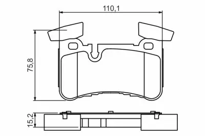 BOSCH 0986494411 Fren Balatası Arka Mercedes C Class 08> Cls 11> E Class 09> Gdb1856 0044208520, 0054202220, 0054202520