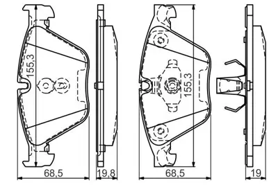 BOSCH 0986494549 On Fren Balatası Bmw F10 F11 F12 F13 F06 530 34116775314