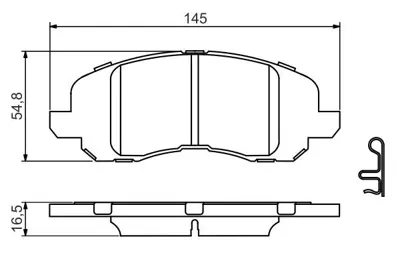 BOSCH 0986494575 On Fren Balatasi Mitsubishi Lancer 03-11 Asx 11-13 Galant 96-> Outlander 03-> 4008 12-> C4 12-> Compass 06-> Patriot 07-> Sebring 07-10 Avenger 07-> Caliber 06-> 1607690380