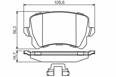 BOSCH 0986494626 Fren Balatası Cc  Passat  Passat 4motıon  Passat Alltrack  Passat Cc  Passat Cc 4motıon  Passat Varı 3C0698451F