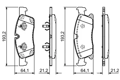 BOSCH 0986494672 Fren Balatası Ön X166 1215 W166 1518 C292 1519 A0074208020