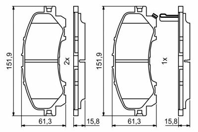 BOSCH 0986494821 Fren Balatasi On Ml 63 Amg 4-Matic 06>11 R 63 Amg 4-Matic 06>10 D1060-4CC0A