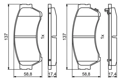 BOSCH 0986494860 Fren Balatası Ön Mazda 6 07> GPYB3323ZG, 6E5Z2001B, GSYD3328ZA, GSYD3328Z, GSYD3323ZA, GPYB3328ZD, GPYB3323ZD, GSYD3323Z, GPYB3328ZF, GSYD3328Z9C
